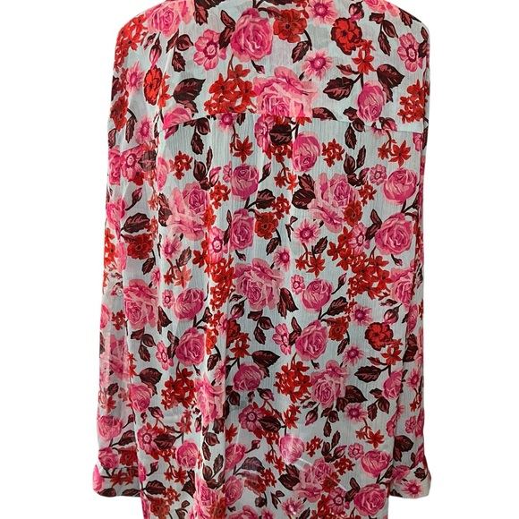 Kut from the Kloth Floral Blouse - Pink and Red - Picture 4 of 8